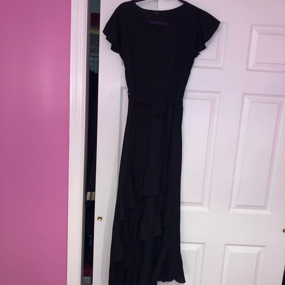 Vero Moda Ruffle Sleeve Asymmetric Maxi Dress - Picture 6 of 8